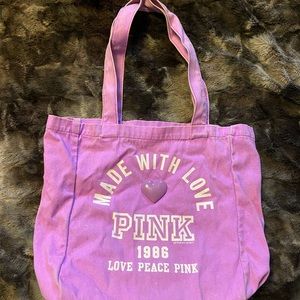 Pink reusable tote